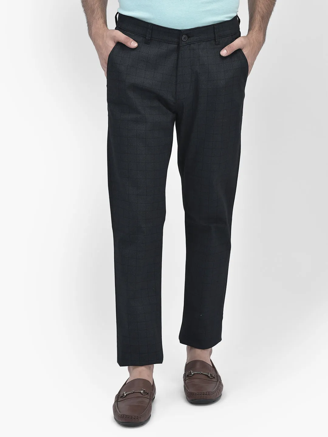 Printed Black Trousers