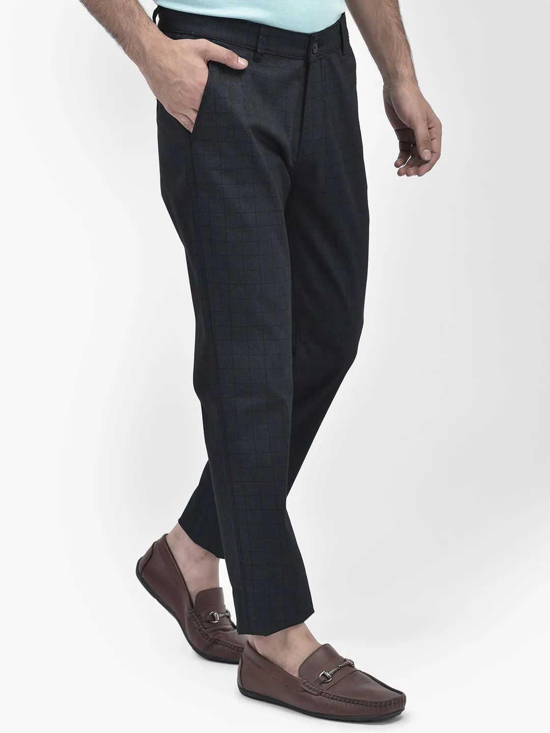 Printed Black Trousers