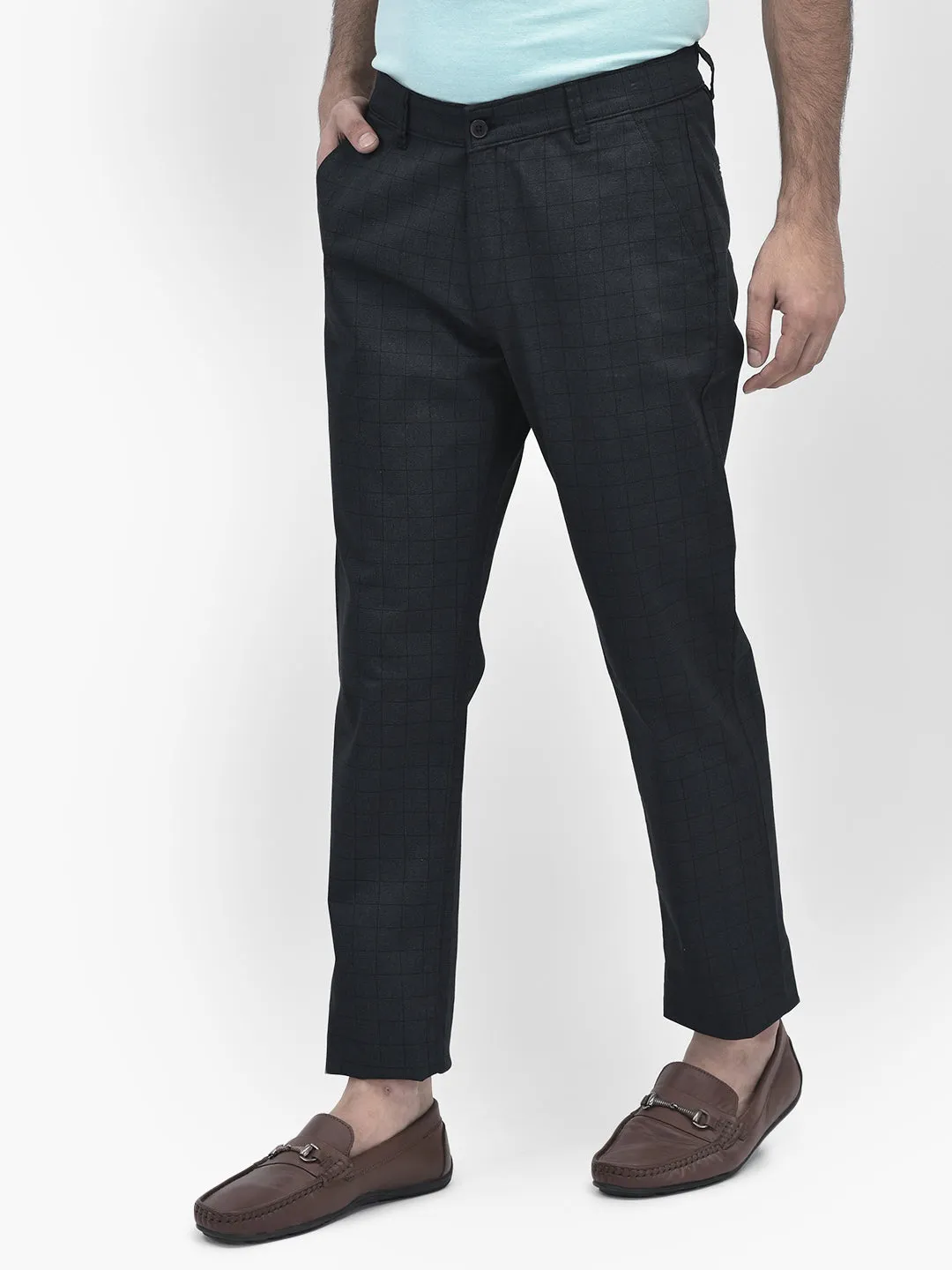 Printed Black Trousers