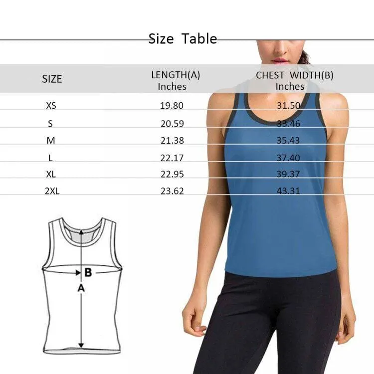 Put Seamless Face on Tank Top Spot Women's Racerback Yoga Tank Top