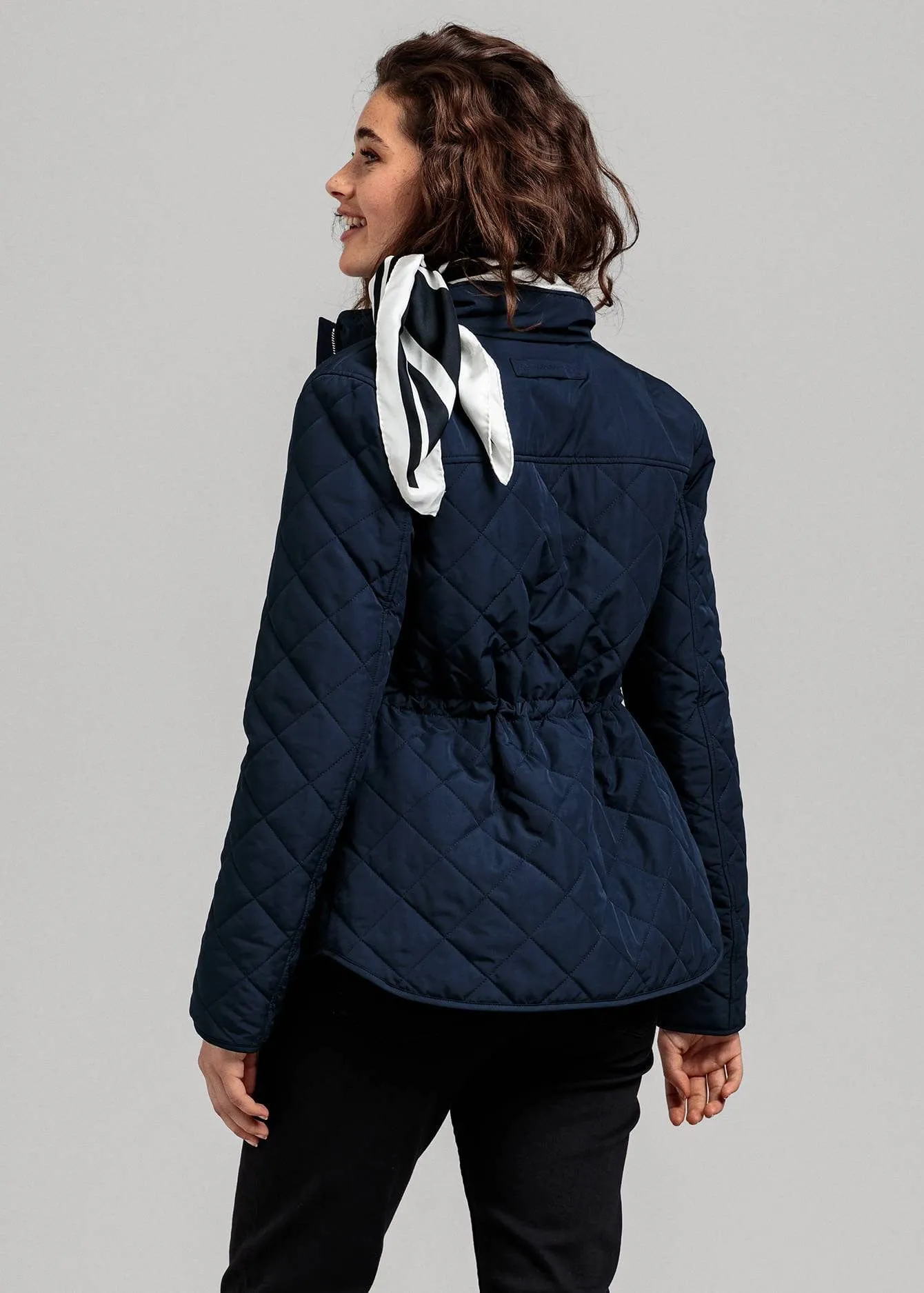 Quilted Fitted Jacket - Evening Blue