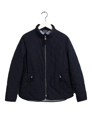 Quilted Fitted Jacket - Evening Blue