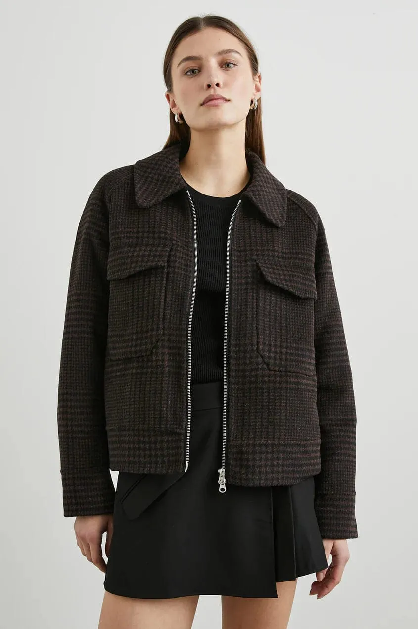 Cheyenne Espresso Houndstooth Jacket by Rails