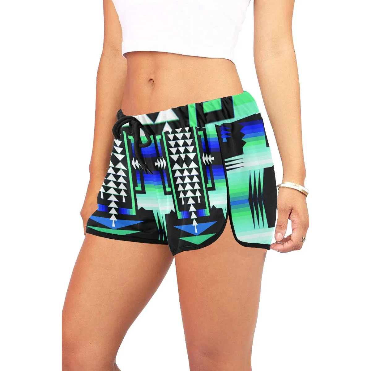 Rainy Skies Sage Women's Relaxed Shorts