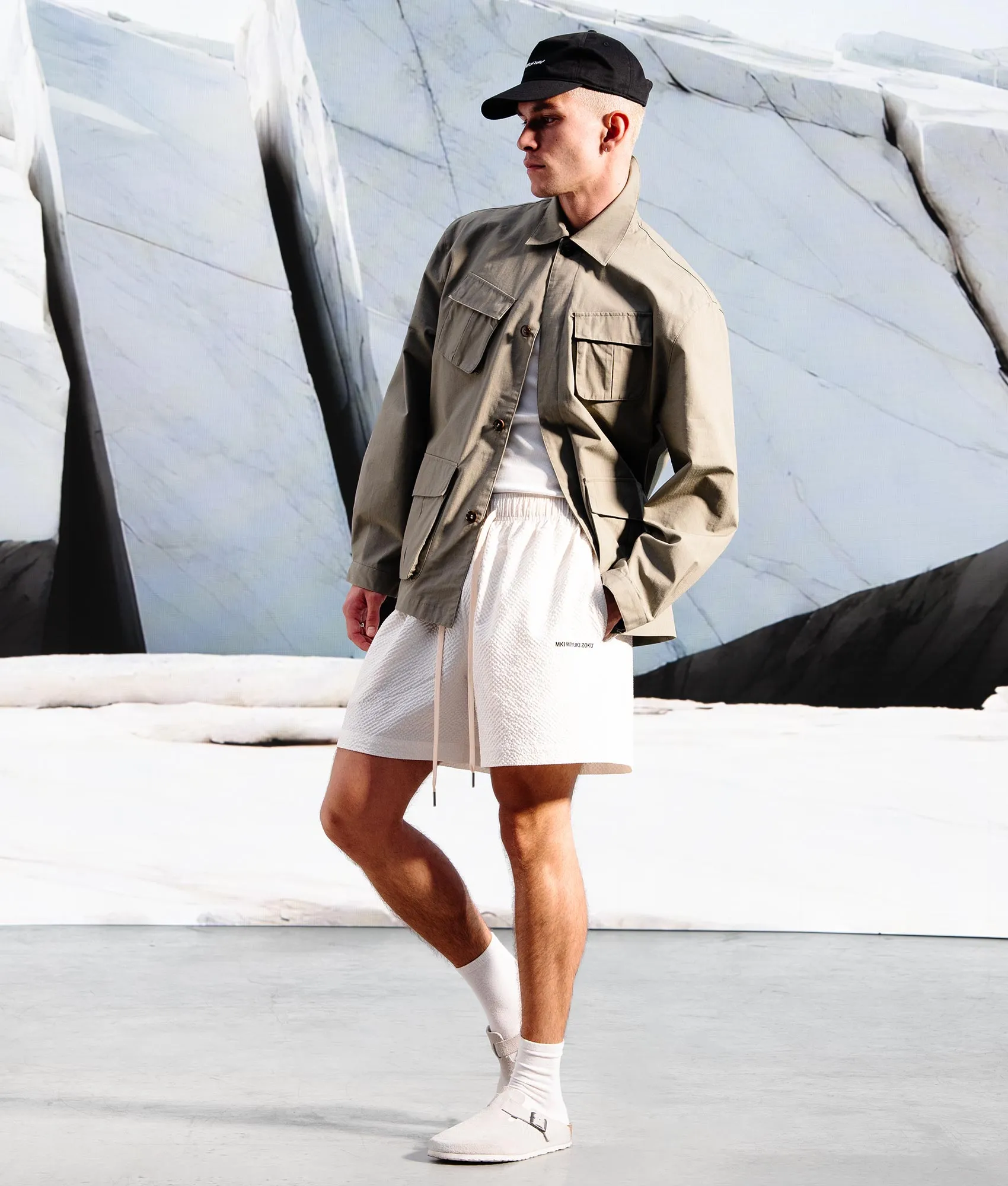 Relaxed Fit Seersucker Shorts