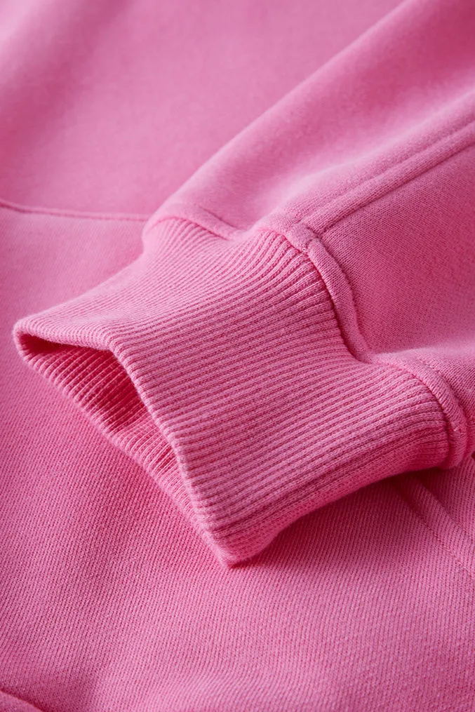 Retro Hooded Pullover Crop Top Sweatshirt Hoodie