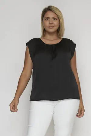 Satin Cap Sleeve