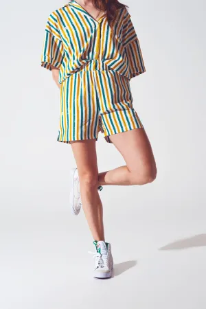 Shorts In Green Stripes