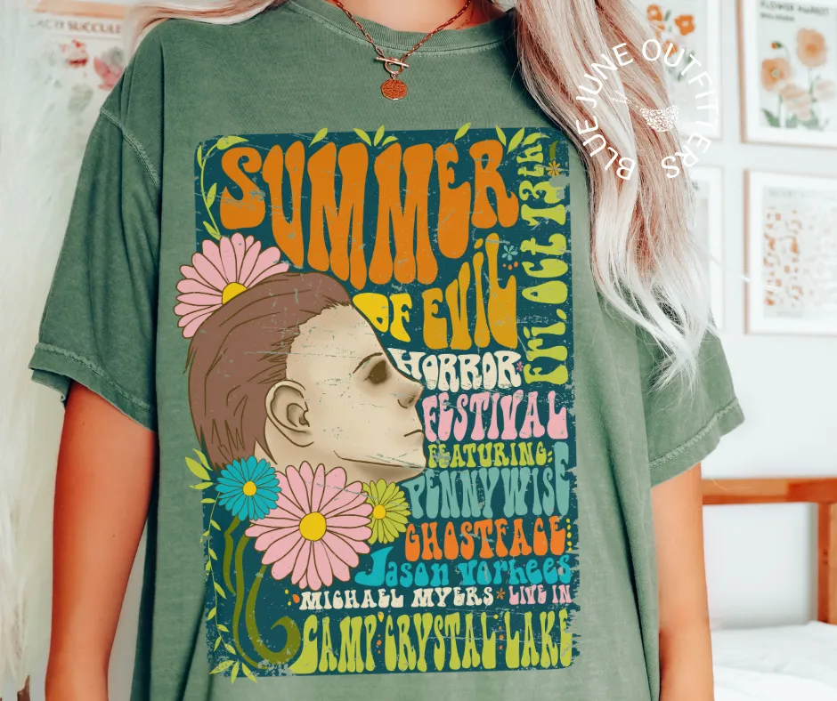 Summer of Evil | Comfort Colors Halloween Tee