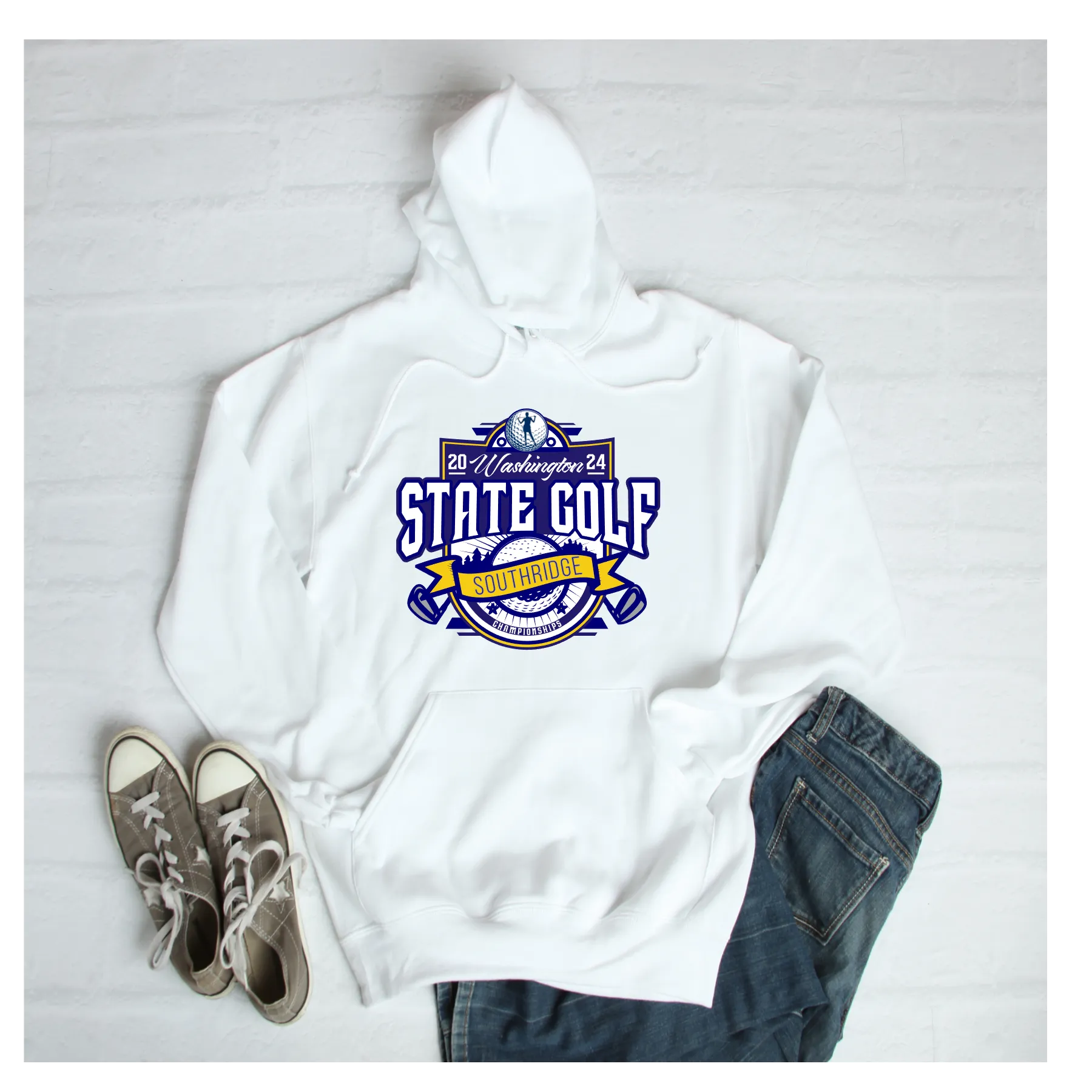 Suns State golf hoodie white