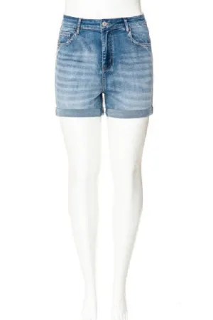Time To Go Medium  Denim Shorts Plus Size