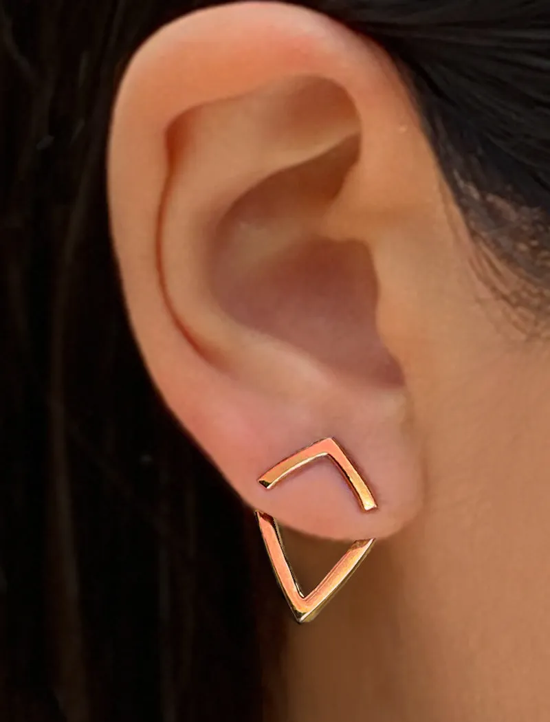 TRILL 2-Way Stud Earring Jackets | 18K Rose Gold Over Sterling Silver
