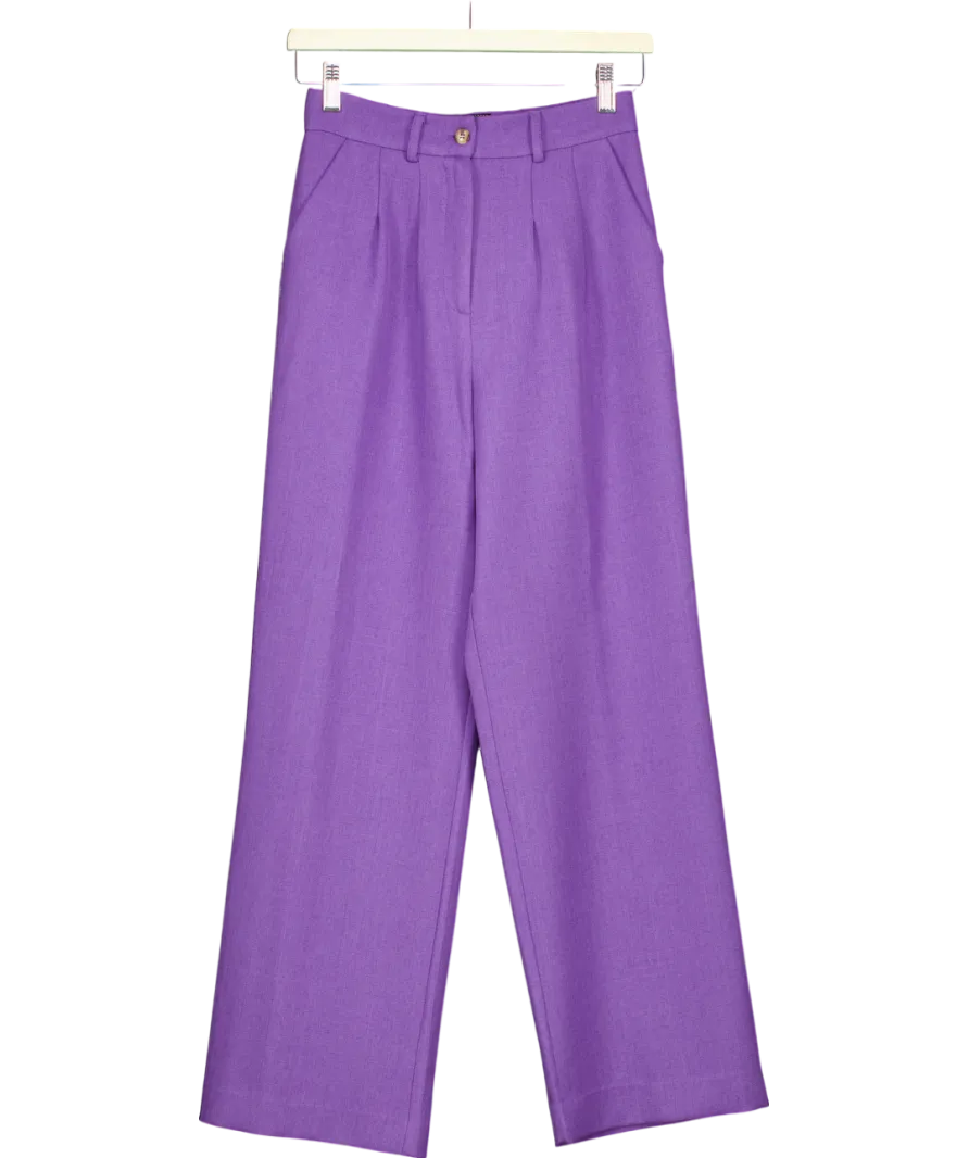 Urban Outfitters Purple Straight Leg Trousers UK XS