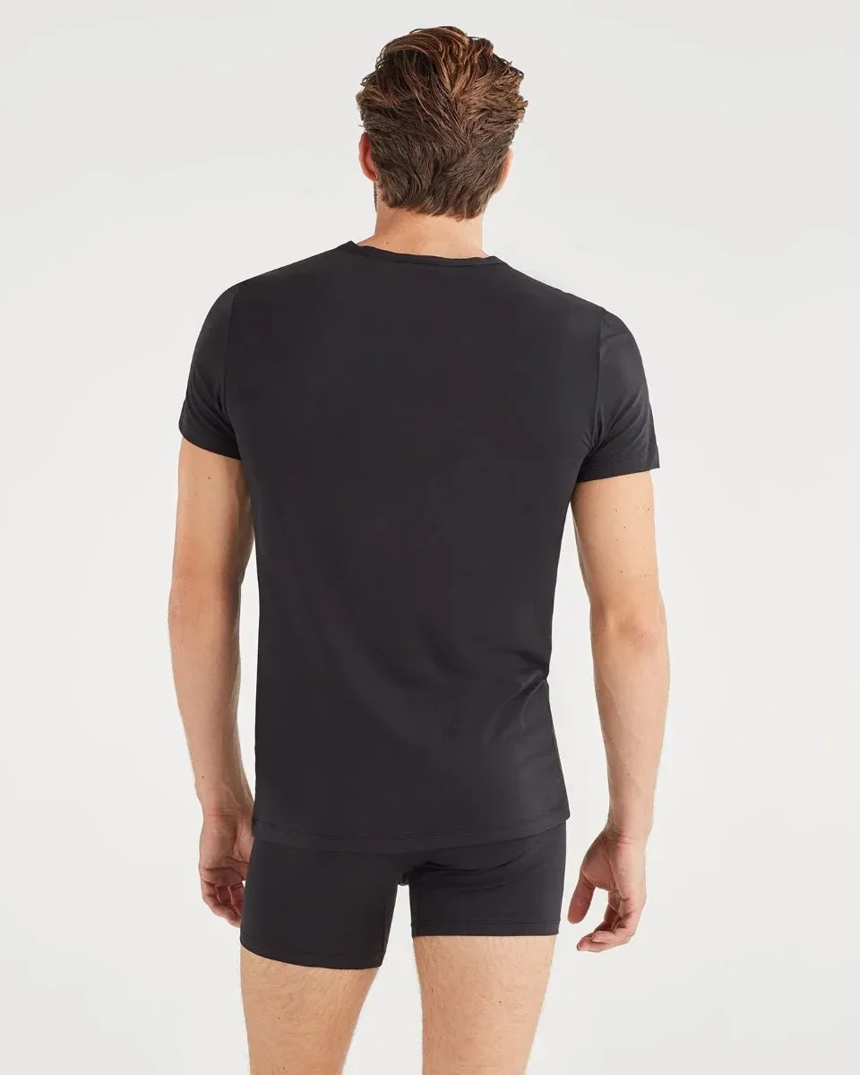 V-Neck Tee 2 Pack in Black