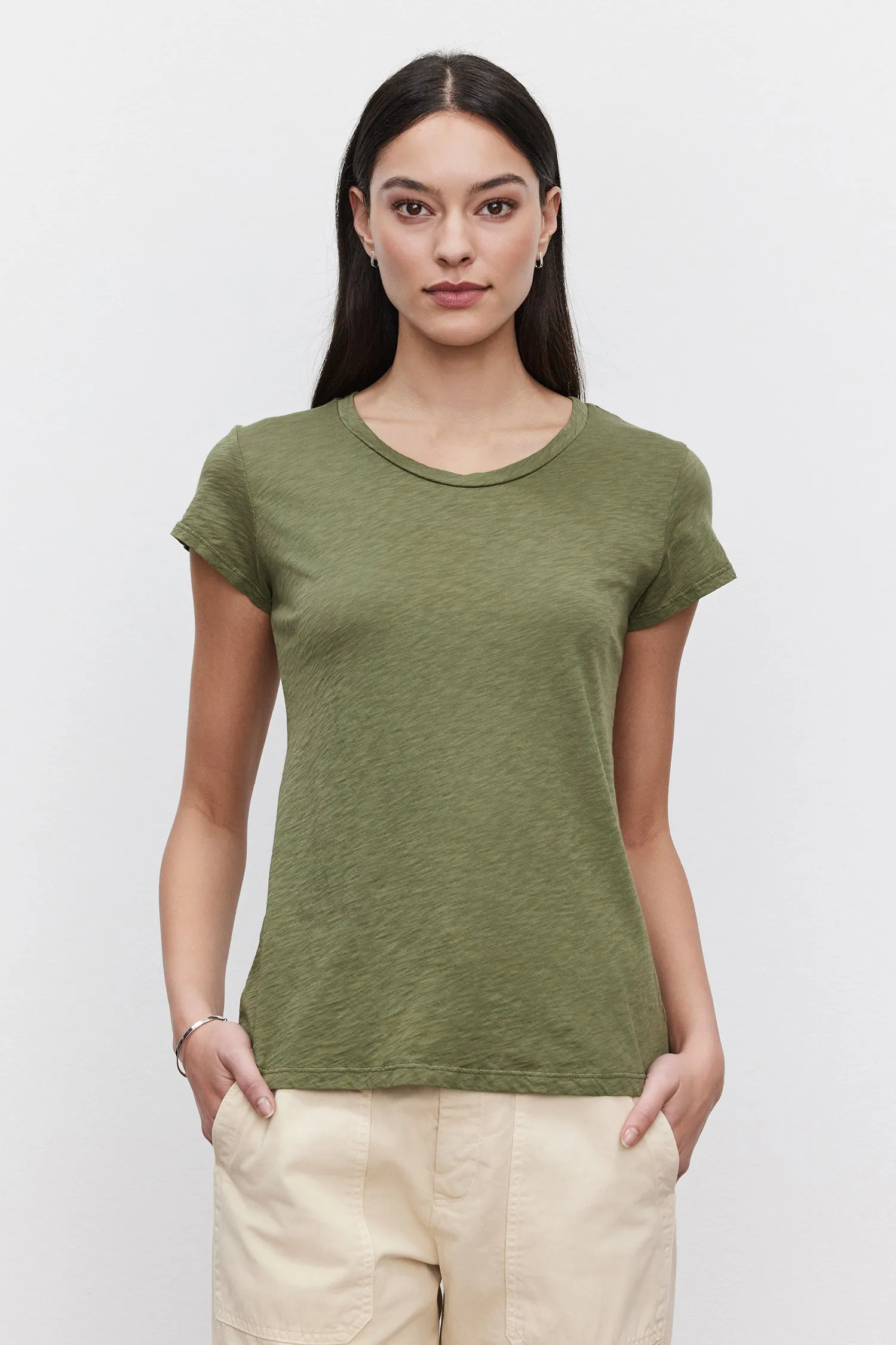 Velvet by Graham & Spencer Odelia Short Sleeve Crew Neck Tee | Elm