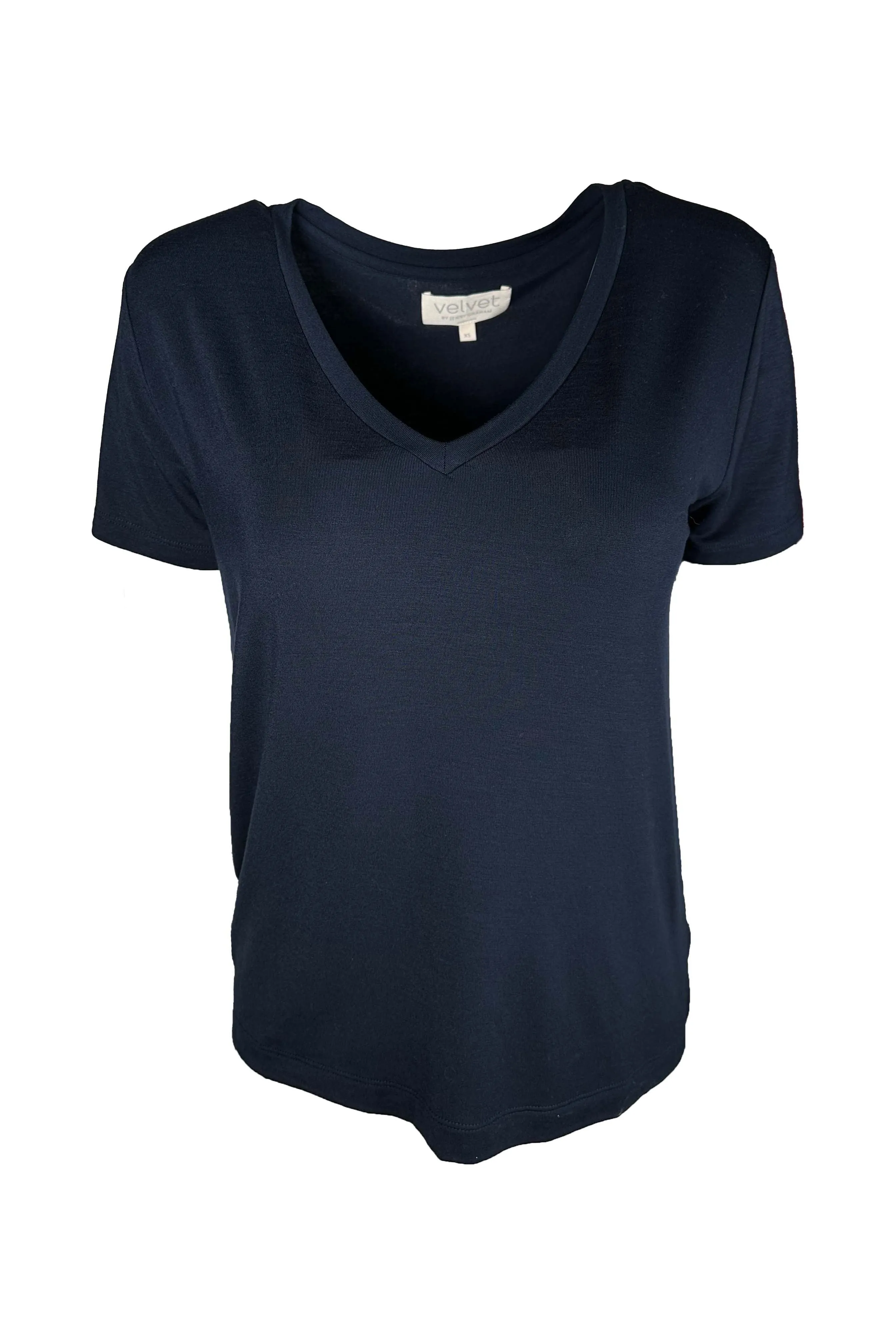 Velvet by Jenny Graham Runyon 06 Short Sleeve V-Neck Tee | Ink