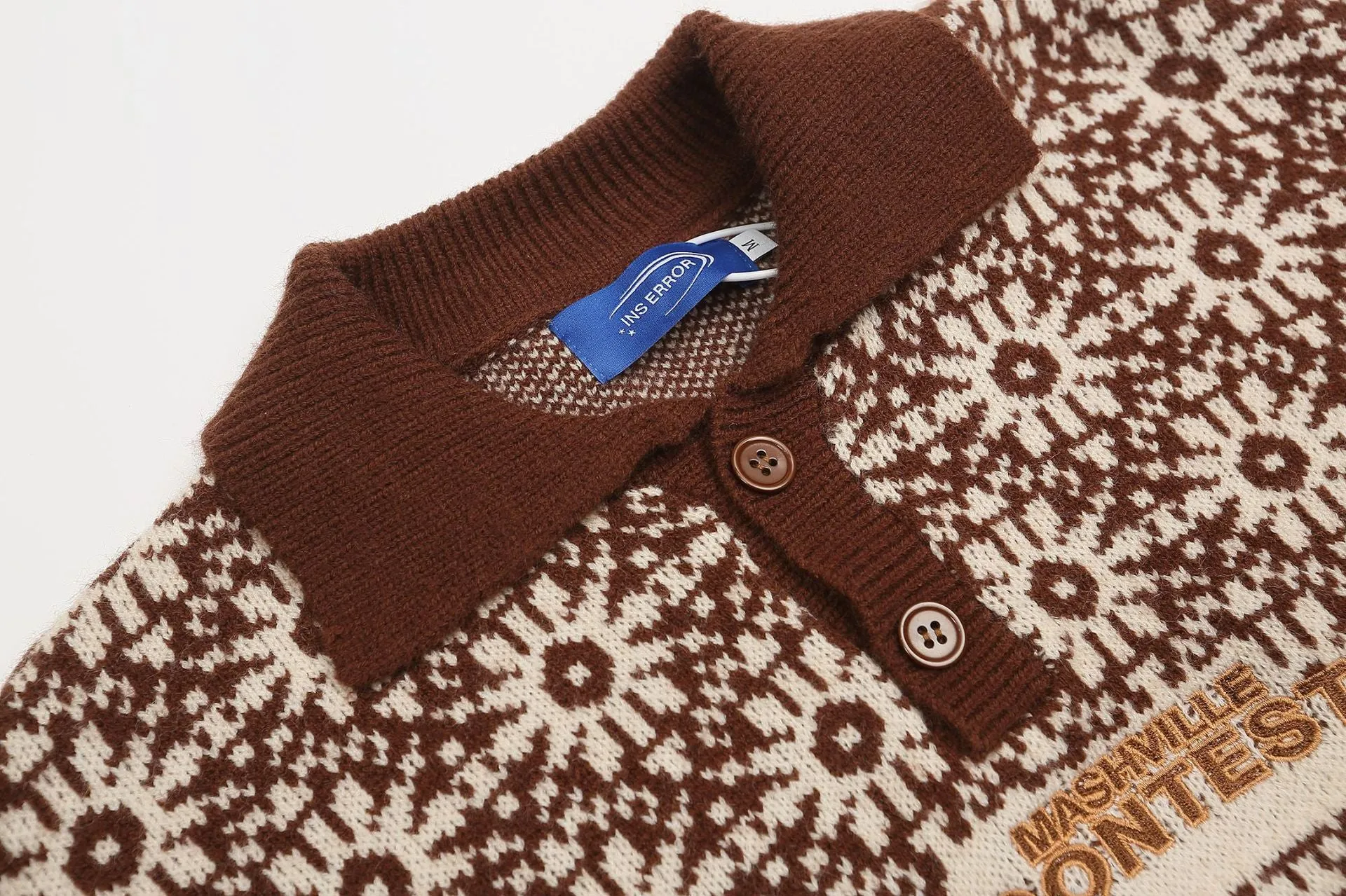Vintage Knit Sweater Patterned Design