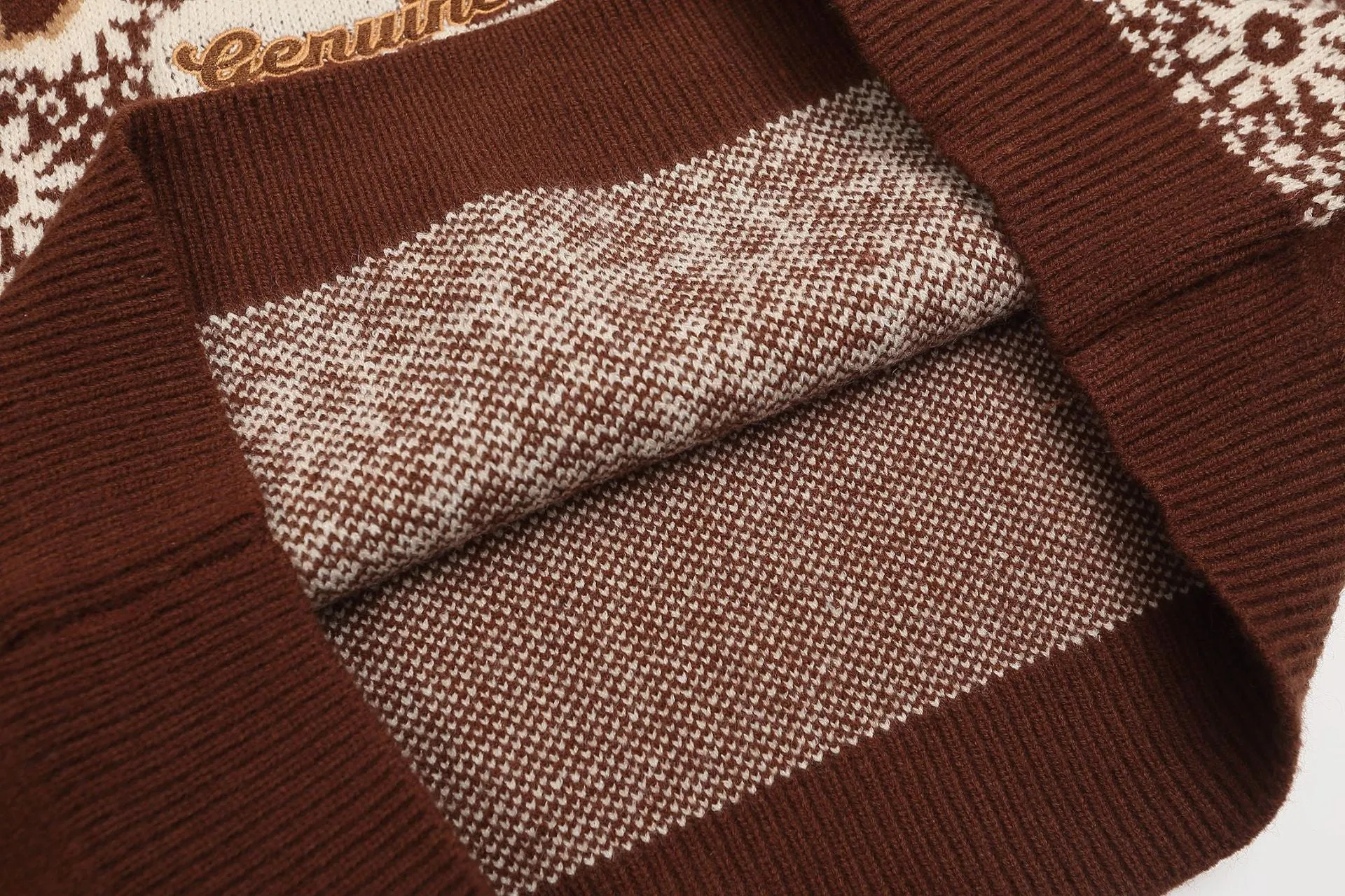 Vintage Knit Sweater Patterned Design