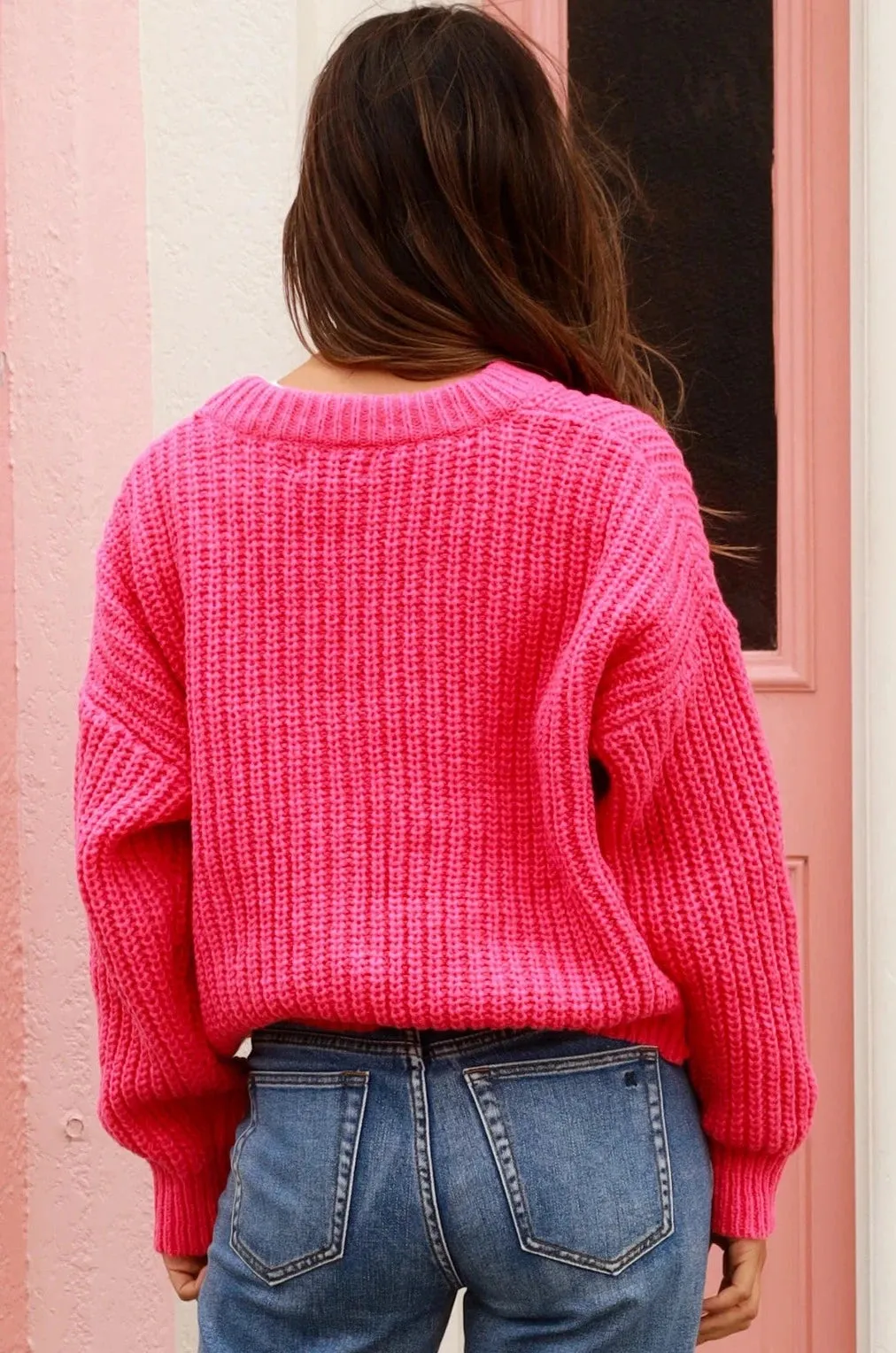 VIOLET KNIT CARDIGAN PINK