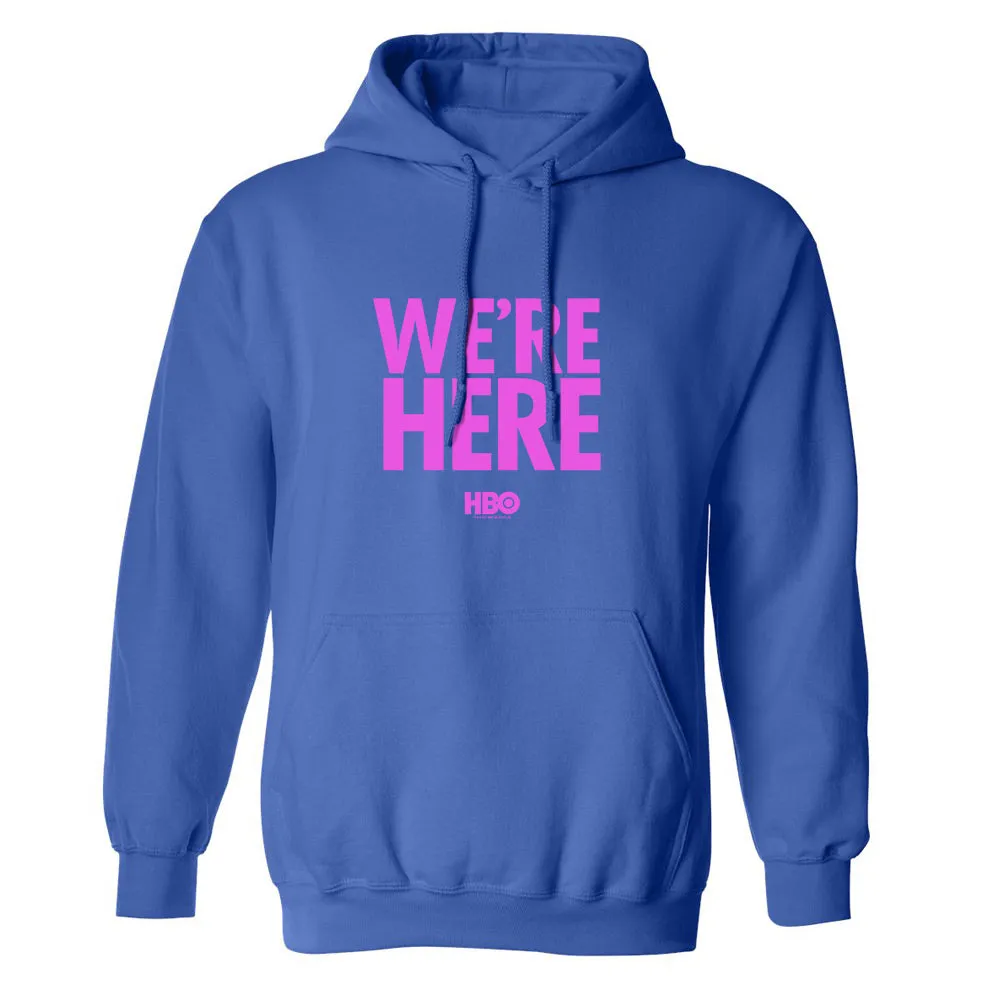 We're Here Logo Fleece Hooded Sweatshirt