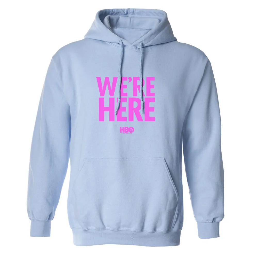 We're Here Logo Fleece Hooded Sweatshirt