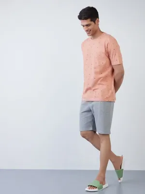 WES Lounge Grey-Melange Relaxed-Fit Shorts