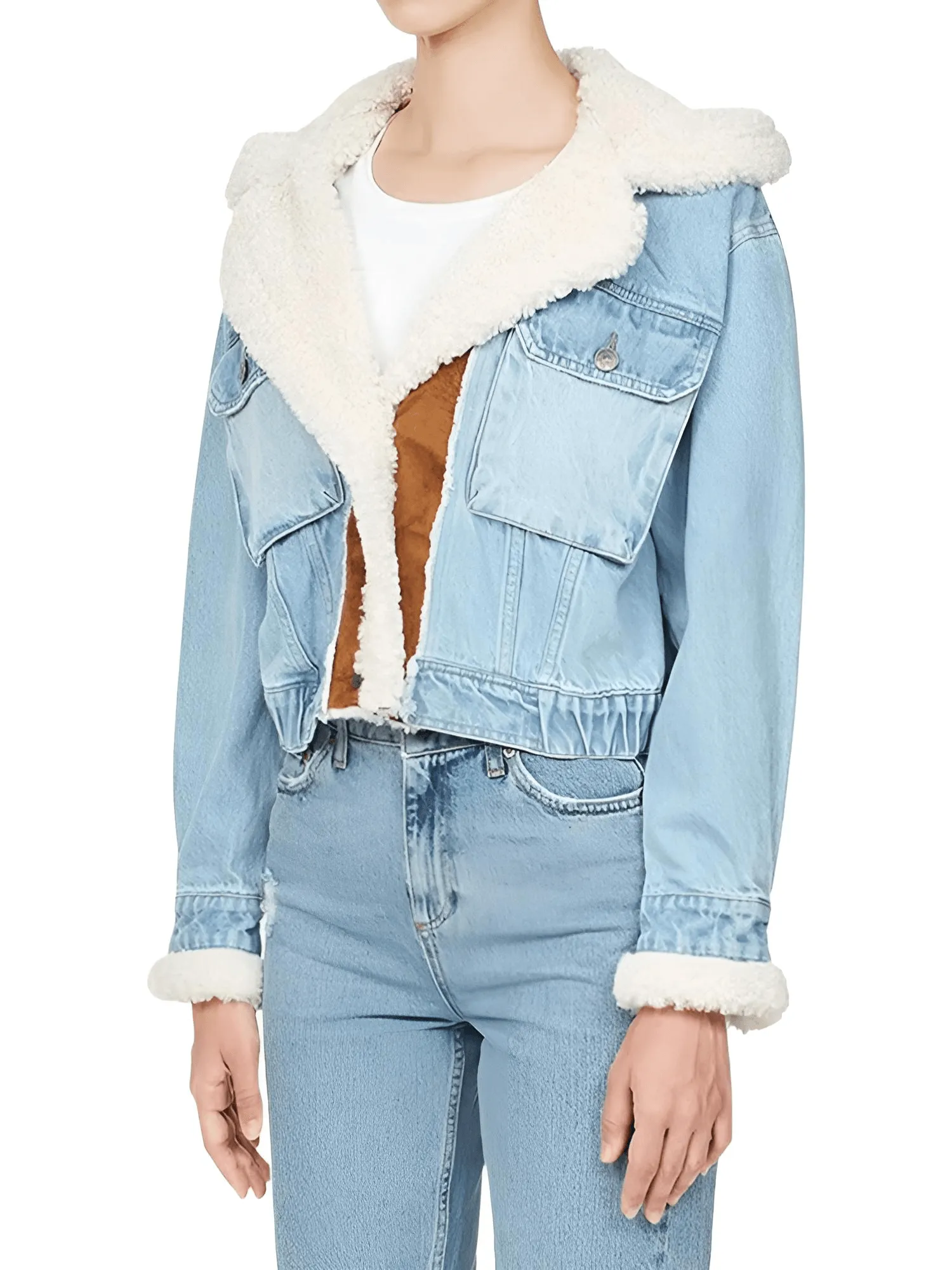 Women's Hooded Patchwork Denim Jacket