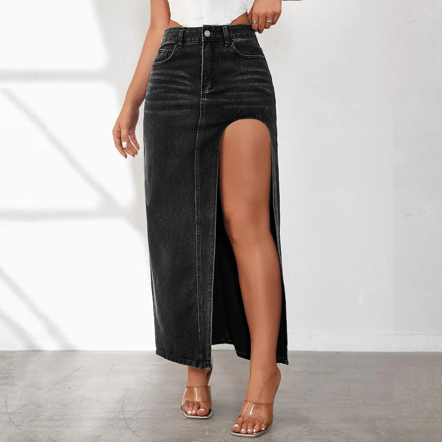Women's Linen Blend Summer Cropped Palazzo Pants Elastic Waisted Long Lounge Plus Size Palazzo Lounge Pants Office