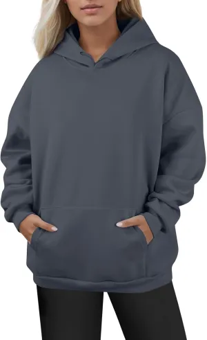 Womens Oversized Hoodies Lightweight Fleece Sweatshirts Casual Long Sleeve Pullover Tops Fall Outfits 2024