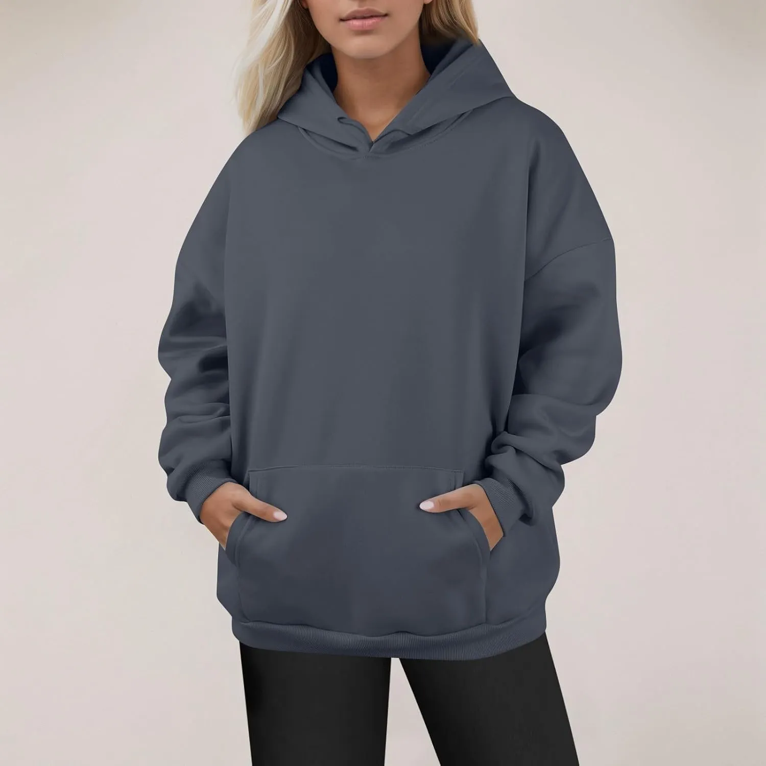 Womens Oversized Hoodies Lightweight Fleece Sweatshirts Casual Long Sleeve Pullover Tops Fall Outfits 2024